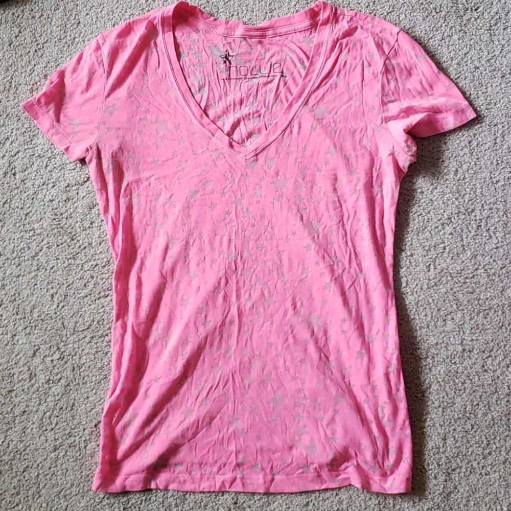 Nollie star burnout pink tee large